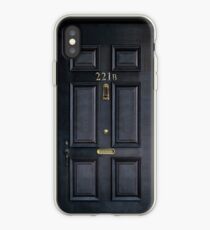 221b Bäcker Straße schwarz Holztür iPhone-Hülle & Cover