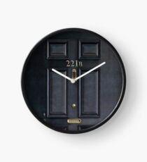 221b baker street black wood door Clock