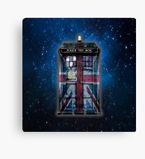 Union Jack Public Phone Booth Canvas Print