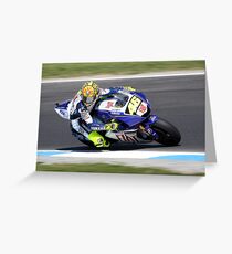 Valentino gassing it at MG in 2008 Greeting Card