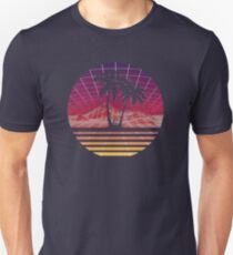 Moderne Retro 80er Jahre Outrun Sunset Palm Tree Silhouette - Original Unisex T-Shirt