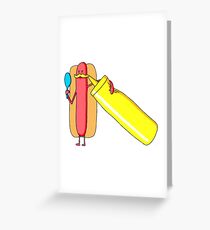hot dog Greeting Card
