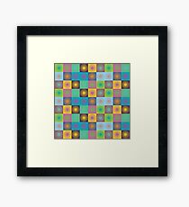 Retro Flowers Framed Print