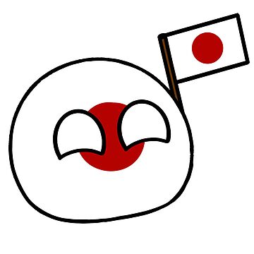 Pegatina for Sale con la obra «countryballs con su bandera Japanball ...