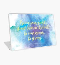 Inspiring Bible Verse- Be Courageous Laptop Skin