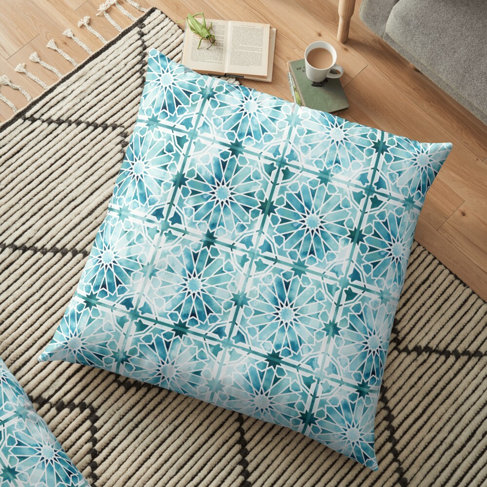 Moroccan ceramic pattern Floor Pillow