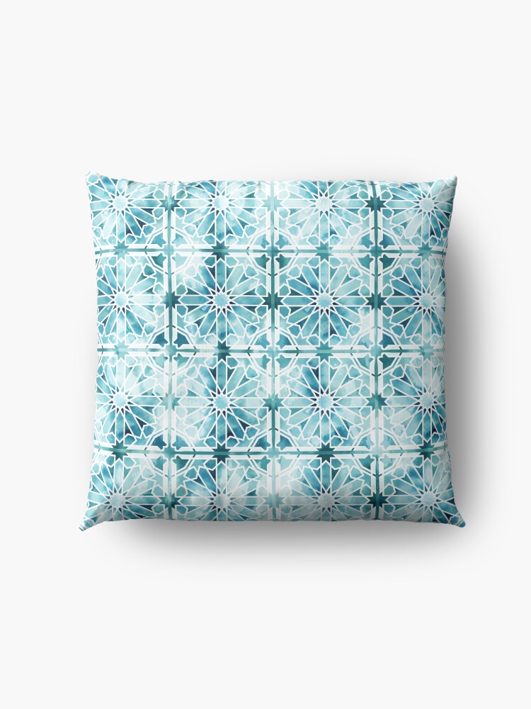 Alternate view of Moroccan ceramic pattern Floor Pillow