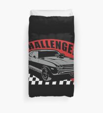 Dodge Challenger | Grey - Red - White Duvet Cover