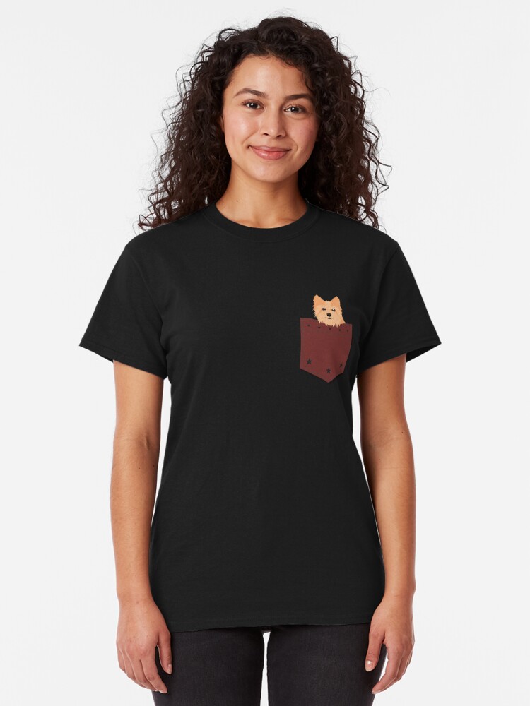 yorkie pocket t shirt