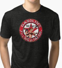 Texaco Retro Sign Tri-blend T-Shirt