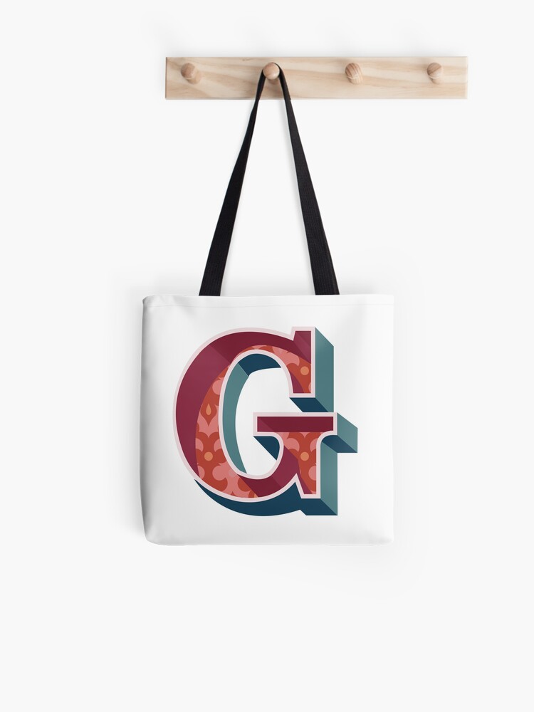 Letter G Decorative Alphabet Lettering Tote Bag By