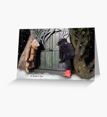 Wind in the Willows - At Badger's Door Greeting Card