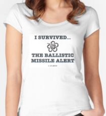 I Survived...The Ballistic Missile Threat Women's Fitted Scoop T-Shirt