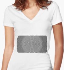 Amazing optical illusion Women's Fitted V-Neck T-Shirt