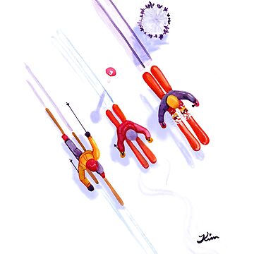 Artwork thumbnail, Skiers From Above by InspirebyKim
