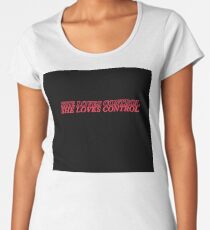 She Loves Control - Black/Red Women's Premium T-Shirt