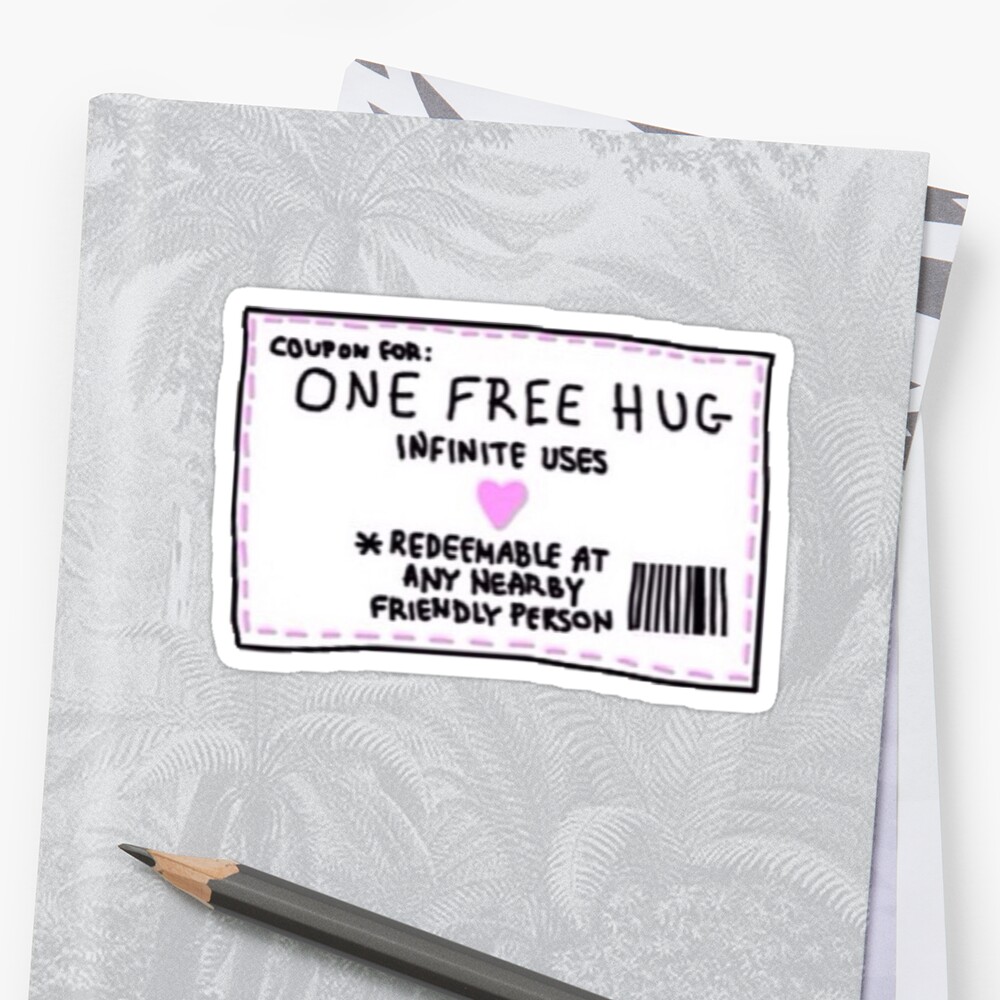 one-free-hug-coupon-sticker-by-danceallstar-redbubble