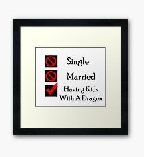 Having Kids With A Dragon Framed Print