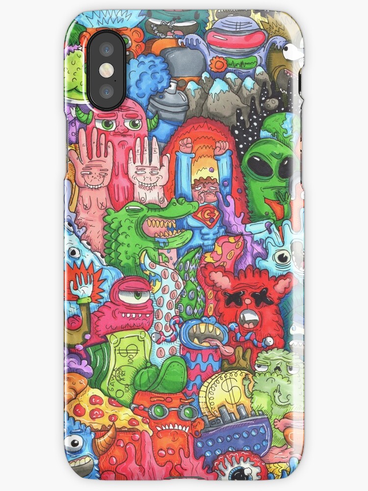 Doodle Art Iphone Cases And Covers By Gawx Redbubble 7704