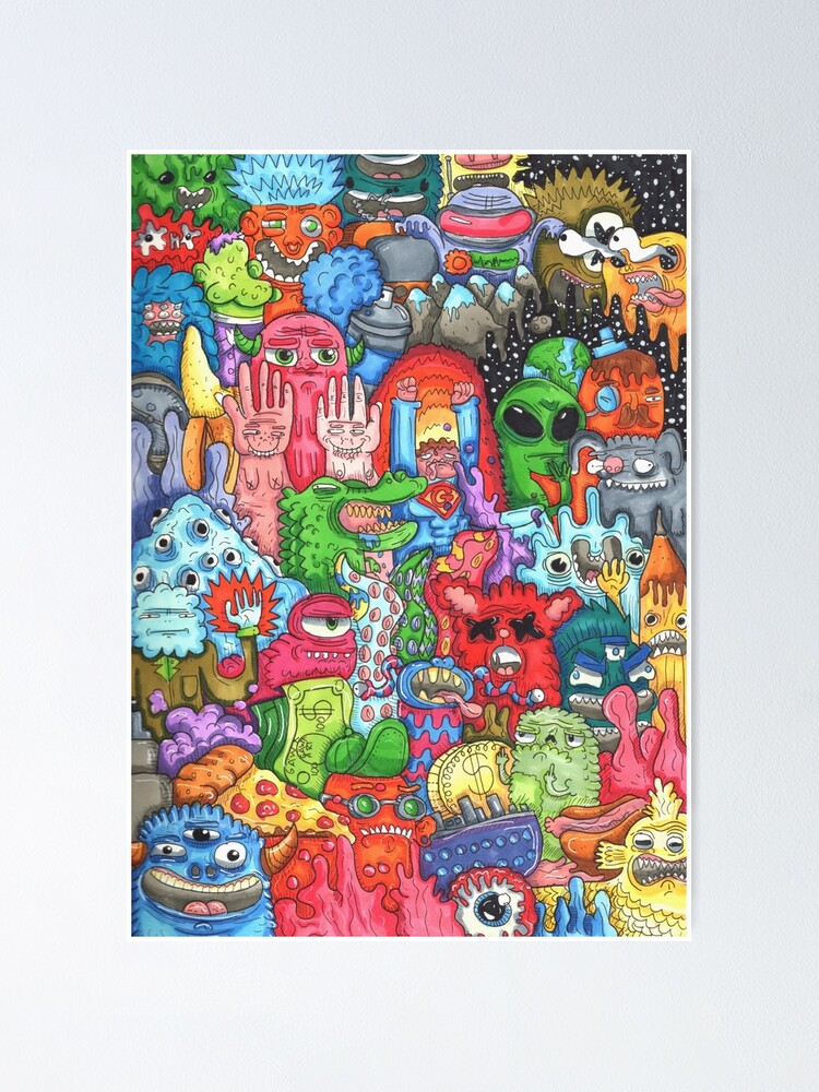 "Doodle Art" Poster by Gawx Redbubble