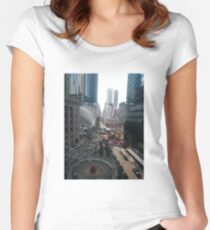 New York, Lower Manhattan Women's Fitted Scoop T-Shirt