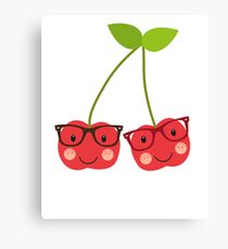 Nerdy Cherries Canvas Print