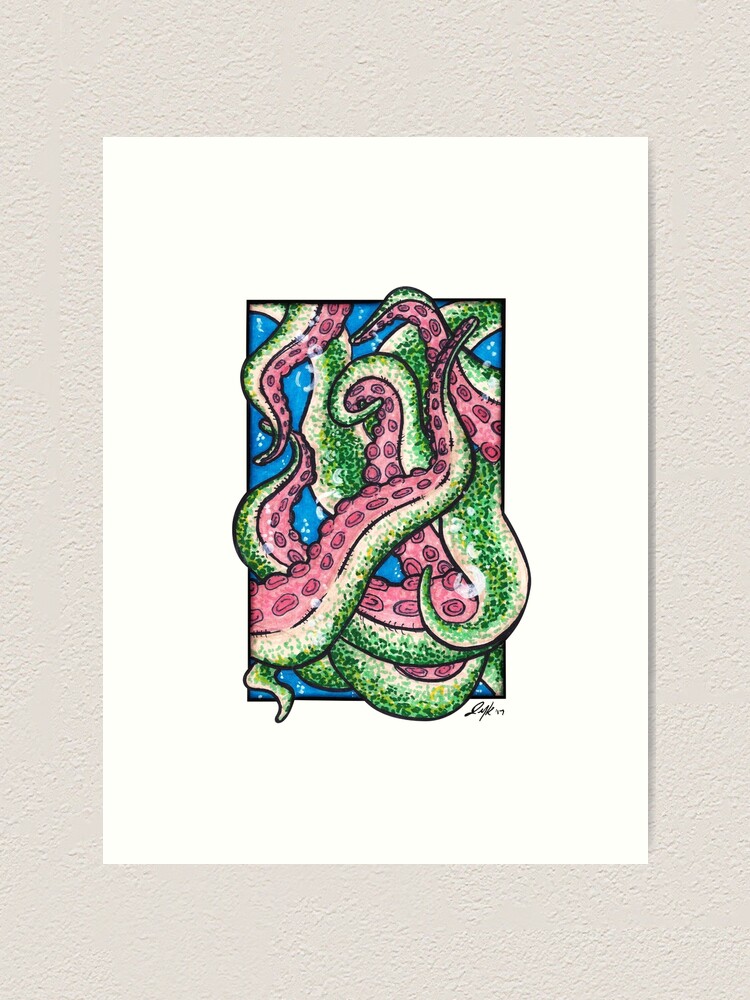Alternate view of Octopus Tangle Art Print