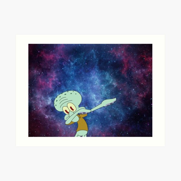 Squidward Dabbing Art Prints | Redbubble