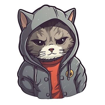 Cute Cat Hoodie Stylized Anime Cartoon