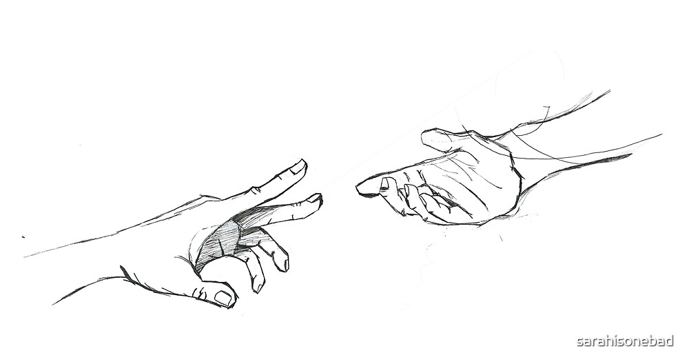 "Reaching Hands" by sarahisonebad | Redbubble