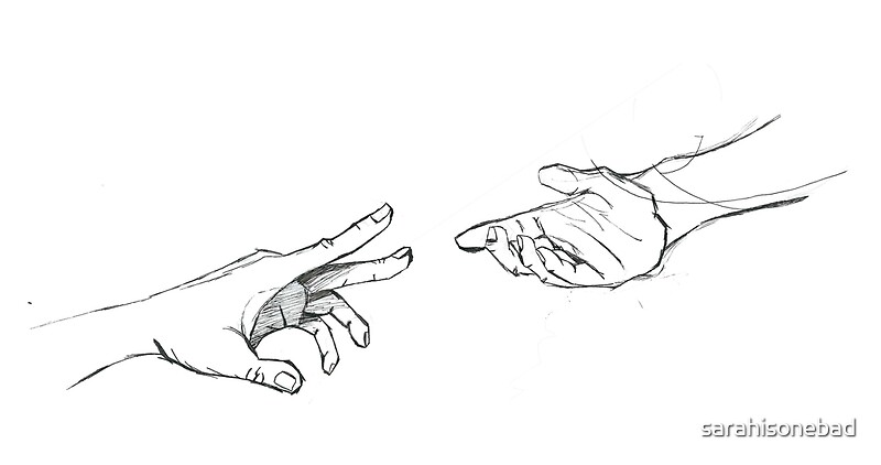 "Reaching Hands" by sarahisonebad | Redbubble