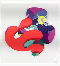 Rainbow Kaws Poster