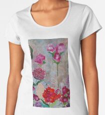 additional red pink flower Women's Premium T-Shirt