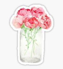Mason Jar with Flowers Sticker