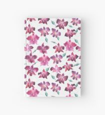 Schöne Aquarell rosa Orchidee Notizbuch