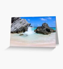 Bermuda, Pink Sand Beaches, Blue Ocean Greeting Card