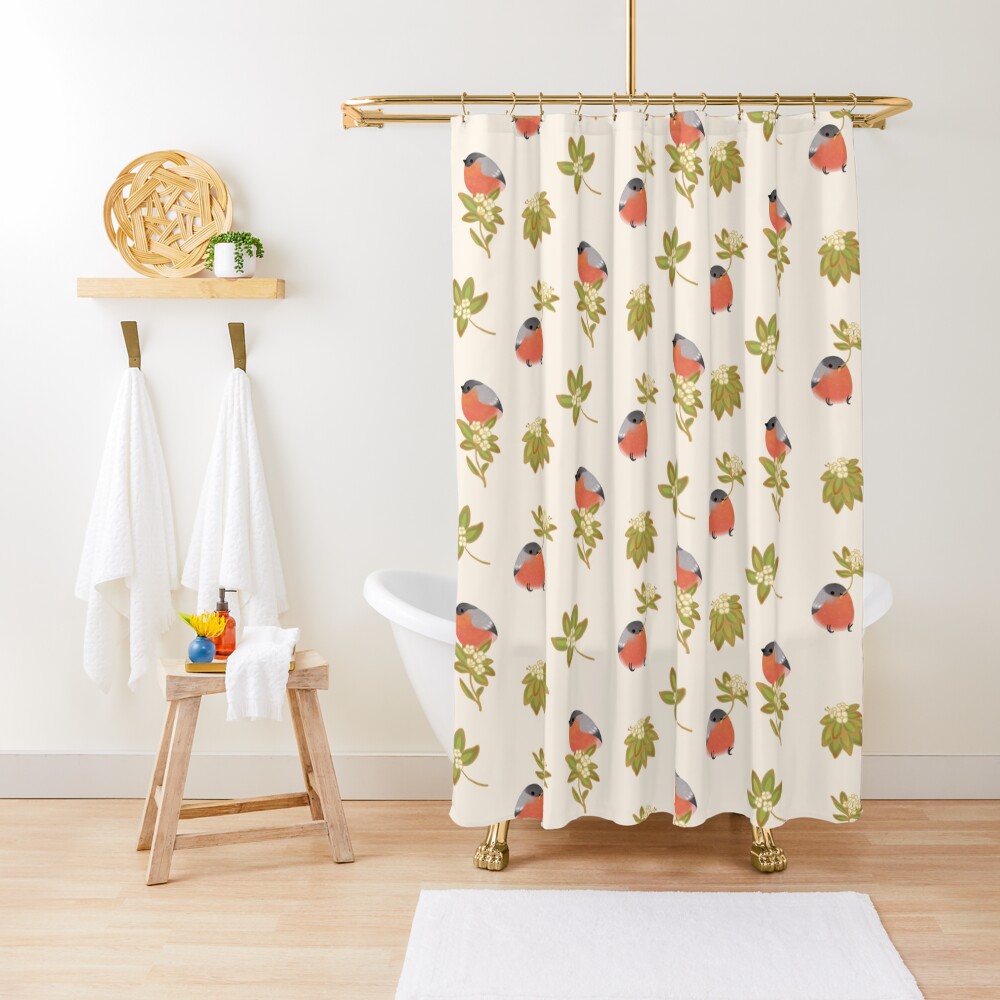 Eurasian bullfinch Shower Curtain