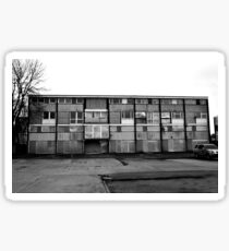 Derelict Architecture Black And White Urban Sticker