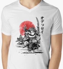 Samurai mario odyssey V-Neck T-Shirt