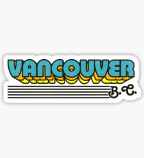 Vancouver, BC | Retro Stripes Sticker