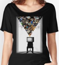 TV Head Minimalism Design Women's Relaxed Fit T-Shirt