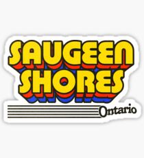 Saugeen Shores, Ontario | Retro Stripes Sticker