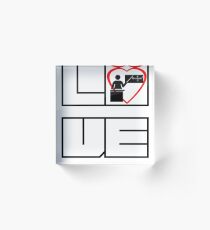 Love Liebe lehrer Acrylic Block