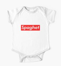 Spaghet Supreme Box Logo Parodie Kurzärmeliger Einteiler