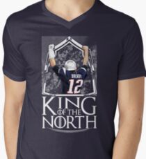 Tom Brady King Of The North New England Patriots Football Shirt Men's V-Neck T-Shirt