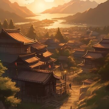 ArtStation - Japanese village in the rain, Hân Nguyễn | Japanese village,  Painting courses, Cute cartoon pictures