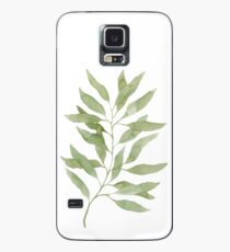 Green watercolor eucalyptus branch pattern Case/Skin for Samsung Galaxy