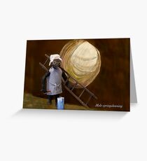 Wind in the Willows - Mole spring cleaning Greeting Card