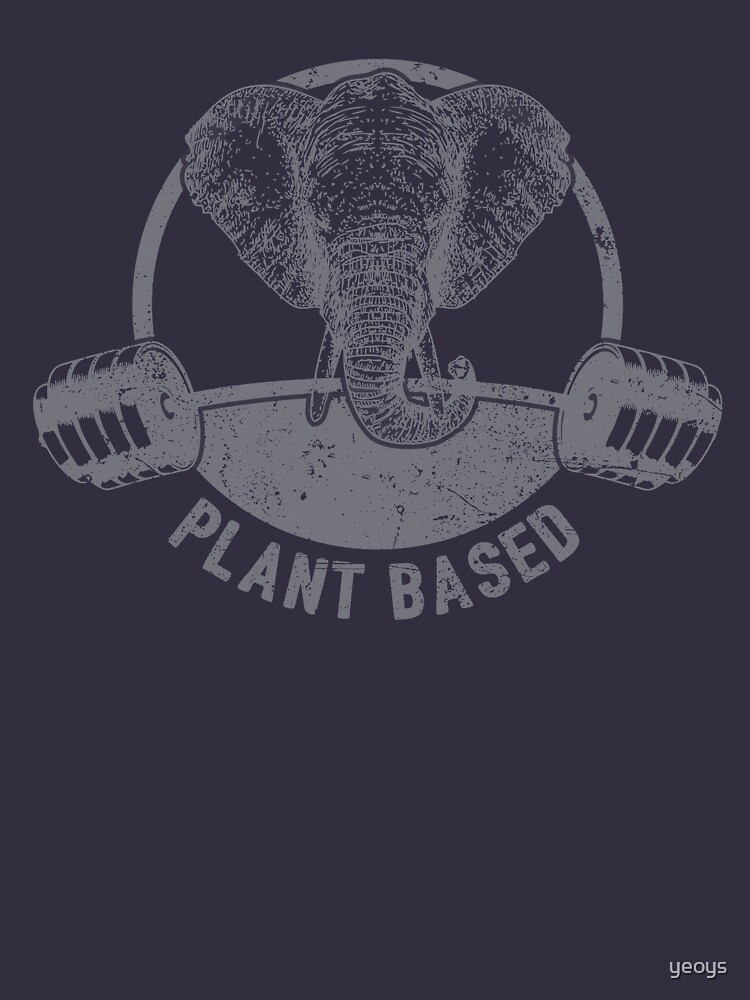 Plant Based Vegan Elephant - Funny Veganism Quote Gift von yeoys