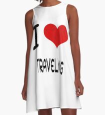 I Love Hobby Present bday _TRAVELING A-Line Dress